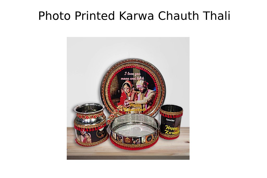 Photo Printed Karwa Chauth Thali