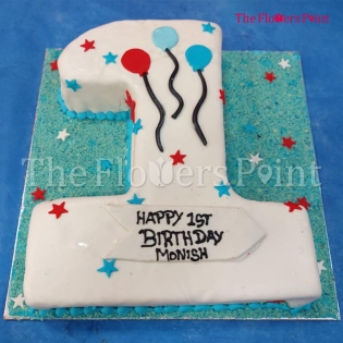 1st Birthday Special Fondant Cake Delivered in Chennai