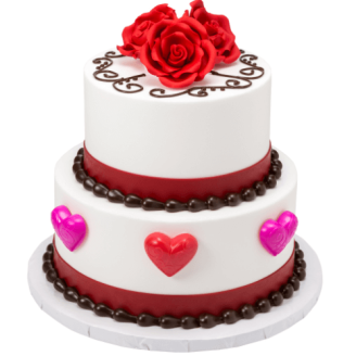 Valentine Fondant 2 Tier Cake 