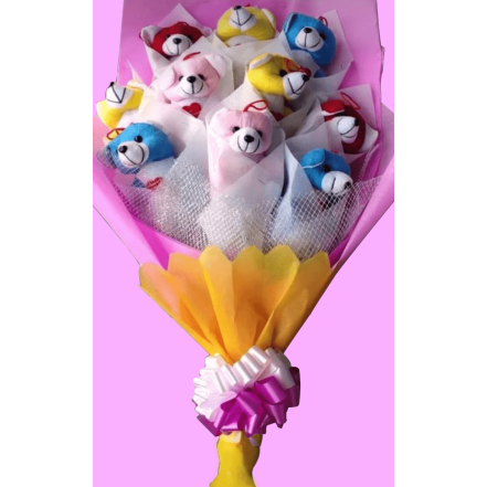 Beautiful 10 Teddy Bouquet