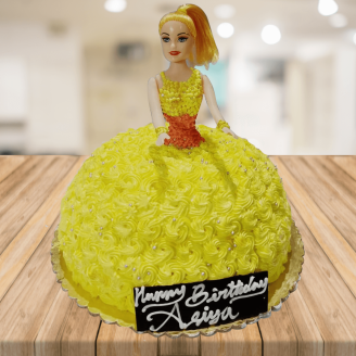 Lovely Birthday Barbie Doll Cake