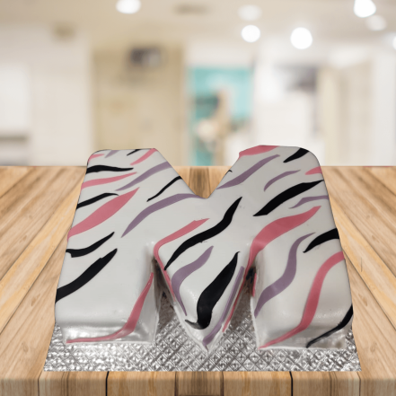 M Digit Fondant Cake