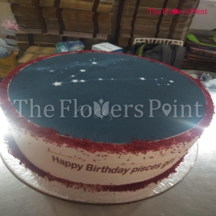 Red Velvet Photo Cake Delivered in Delhi