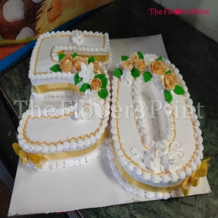 50th Golden Jubilee Cake Delivered In Delhi