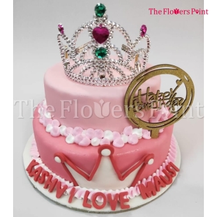 Princess Classic 2 Tier Cake Delivered In Delhi