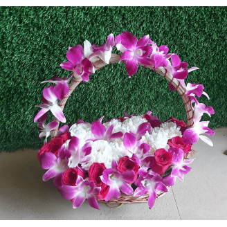 Beautiful Basket of Orchids
