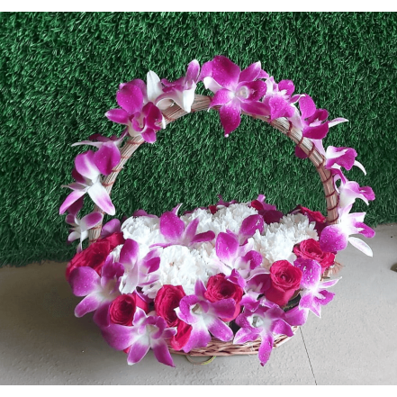 Beautiful Basket of Orchids