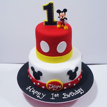 Micky Mouse Two Tier Cake