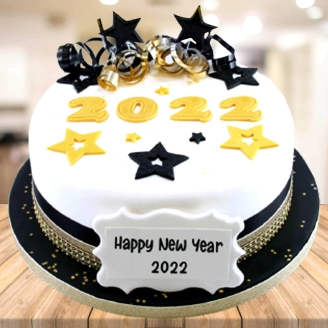 New Year 2022 Chocolate Cake