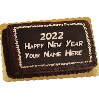 Happy New Year 2022 Chocolate Cake