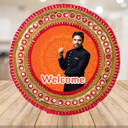 Decorative Photo Printed Wedding Plate