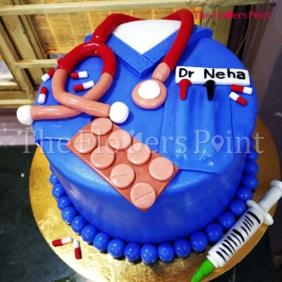 Customized Doctor Fondant Cake Delivered in Bhubaneswar