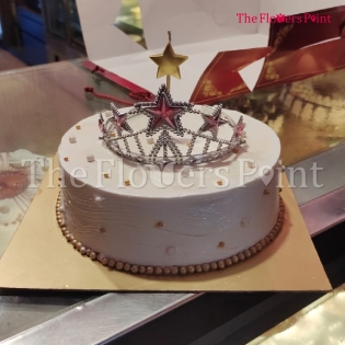 Princess Crown Red Velvet Cake Delivered in Mumbai