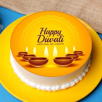 Photo Cake For Happy Diwali