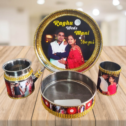 Decorative Karwa Chauth Thali Set