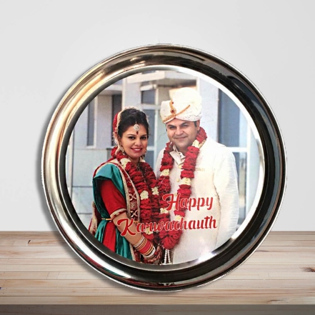 Photo Printed Karwa Chauth Ki Thali