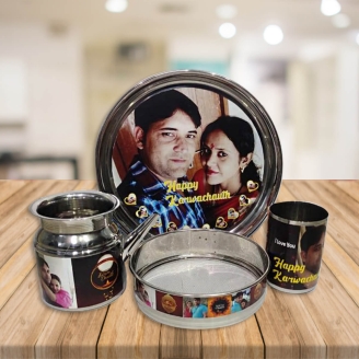 Photo Printed Pooja Thali Set