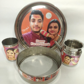 Beautiful Karwa Chauth Thali Set