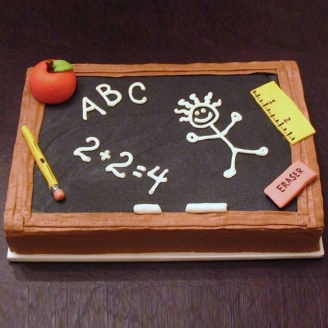 Teachers Day Blackboard Cake
