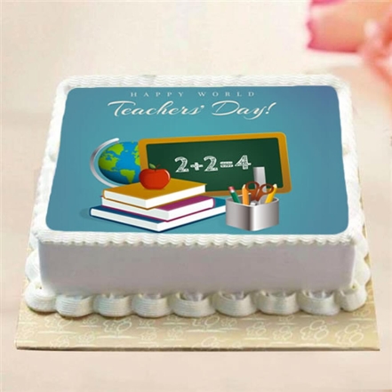 Teachers Day Photo Cake
