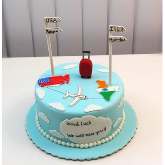 Going Abroad Fondant Cake