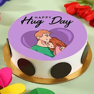 Hug Day Photo Cake