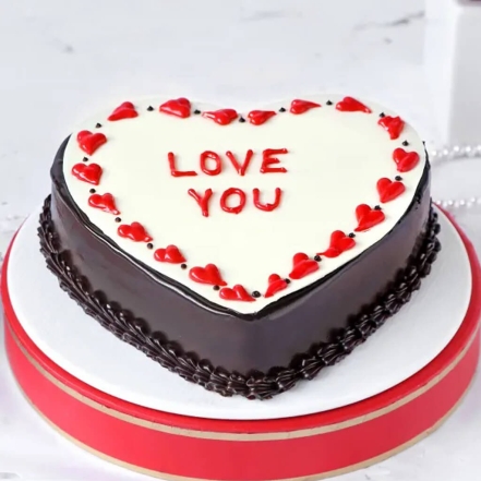 Love You Heart Shape Cake
