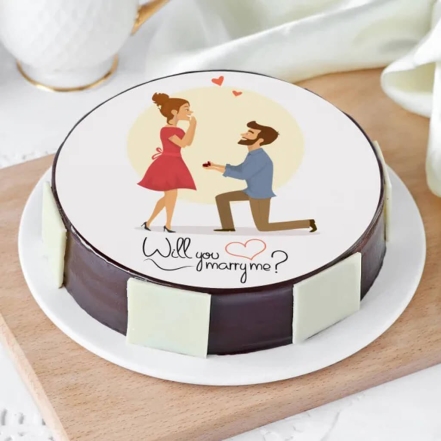 Marry Me Propose Day Cake