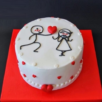 Propose Day Cake
