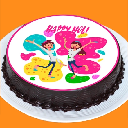 Chocolate Cake For Holi