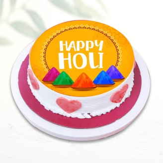 Happy Holi Vanilla Cake