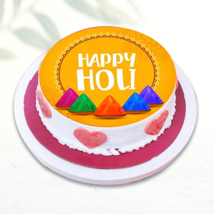Happy Holi Vanilla Cake