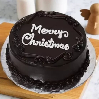 Merry Christmas Dark Chocolate Cake
