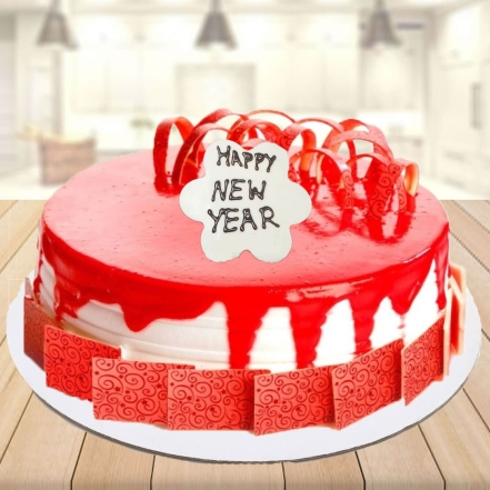 New Year Red Velvet Cake