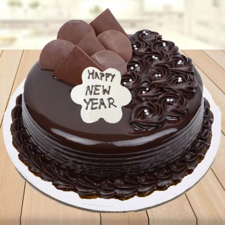 New Year Sweet Chocolate Cake