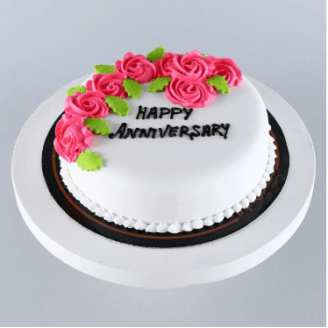 Happy Anniversary Vanilla Cake