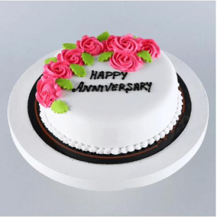 Happy Anniversary Vanilla Cake