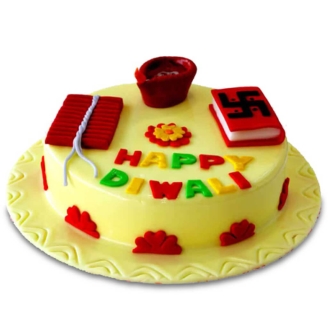 Pineapple Diwali Cake