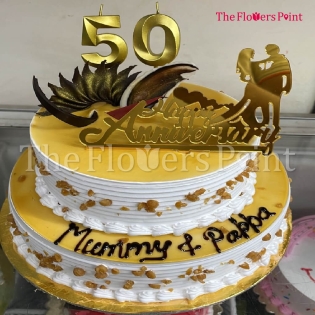 2 Tier Anniversary Cake