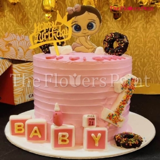 First Birthday Baby Cake  Delivered in Hapur