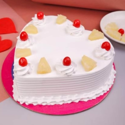 Heart Shape Pineapple Cake