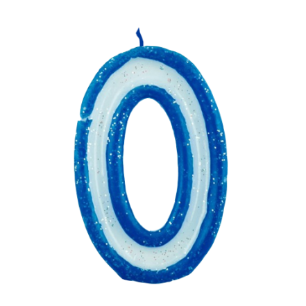 Zero Number Cake Candle