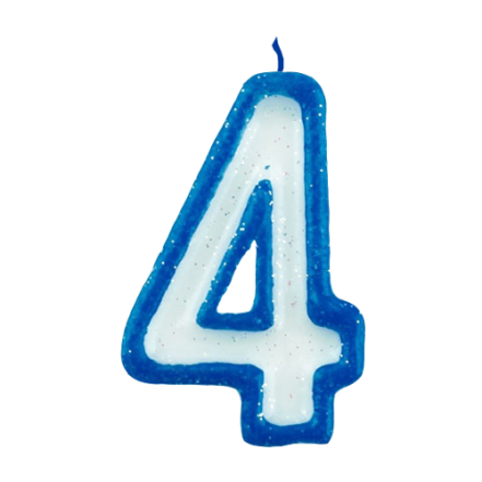 Four Number Cake Candle