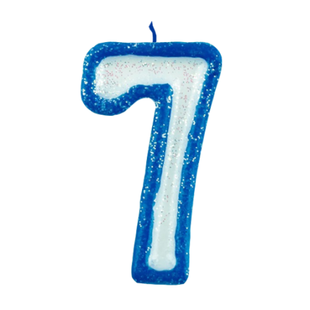 Seven Number Cake Candle