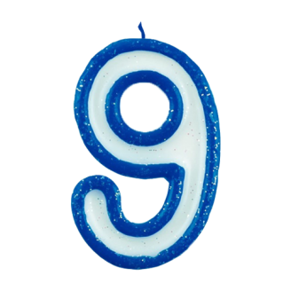 Nine Number Birthday Candle