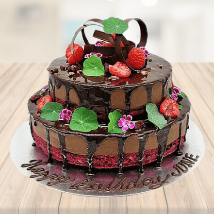 Dark Chocolate 2 Tier Cake