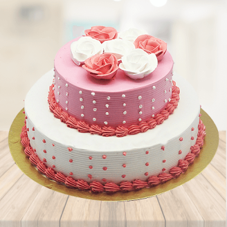 Exotic Strawberry 2 Tier Cake