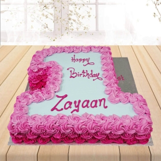 1st Digit Birthday Cake