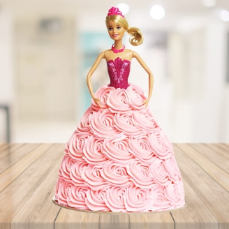 Pink Barbie Princess Cake