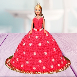 Pretty Pink Princess Doll cake
